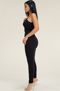 Elisabeth Spaghetti Strap Bodycon Tank Jumpsuit