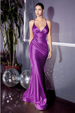 Load image into Gallery viewer, Same Day Shipping-Beautiful Emerald Green Sweetheart Stretch Satin Backless Maxi Dress