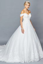 Load image into Gallery viewer, Sweetheart Lace Off Shoulder Applique Bridal Gown