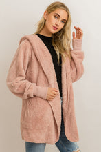 Load image into Gallery viewer, Plush Faux Fur Women&#39;s Hooded Jacket with Pocket