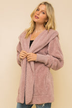 Load image into Gallery viewer, Plush Faux Fur Women&#39;s Hooded Jacket with Pocket