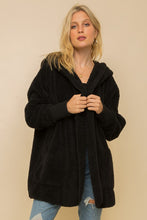 Load image into Gallery viewer, Plush Faux Fur Women&#39;s Hooded Jacket with Pocket