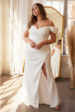 Load image into Gallery viewer, Plus Size White Sweetheart Off Shoulder Mermaid Wedding Gown