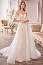 Load image into Gallery viewer, Structured Sweetheart White Lace Tulle Wedding Dress