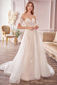Structured Sweetheart White Lace Tulle Wedding Dress