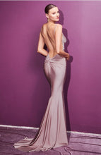 Load image into Gallery viewer, Fashionable Dusty Rose Spaghetti Strap Backless Mermaid Maxi Dress