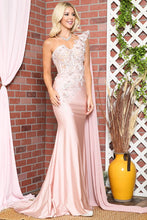 Load image into Gallery viewer, Elegant Off Shoulder Rose Gold Mermaid Gown