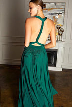 Load image into Gallery viewer, Draped In Paris Slik Inspired Paris Blue Convertible Maxi Dress