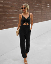 Load image into Gallery viewer, Reese Tie Front Open Cut Jumpsuit