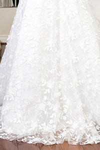 Contour Ivory Embroidery Sweetheart Mesh Wedding Gown