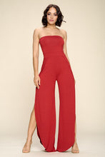 Load image into Gallery viewer, One Piece Off Shoulder Tube Top Wide Leg Pants Jumpsuit