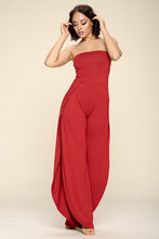 Load image into Gallery viewer, One Piece Off Shoulder Tube Top Wide Leg Pants Jumpsuit