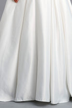 Load image into Gallery viewer, Embroidered White Sleeveless A-line Wedding Gown