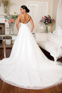 Embroidered Bodice Sweetheart Glitter Mesh Wedding Gown