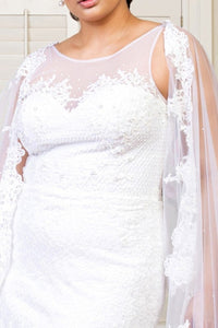 Goddess Sweetheart White Embroidered Lace Wedding Gown