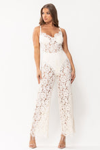 Load image into Gallery viewer, Sweetheart Lace Red Sleeveless Jumpsuit