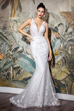 Load image into Gallery viewer, St. Tropez White Embroidered Lace Mermaid Gown