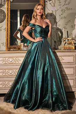 Hamilton Island Emerald Off Shoulder Sequin Maxi Dress