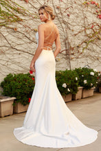 Load image into Gallery viewer, Beautiful Cowl Neck with Spaghetti Strap Bridal Dress