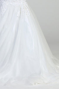 Ashton White Long Sleeve Lace Mermaid Wedding Dress