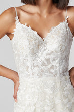 Load image into Gallery viewer, Embroidered Lace Tulle Mermaid Sleeveless Open Back Wedding Dress