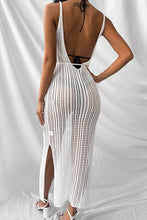 Load image into Gallery viewer, Hollow Out White Sleeveless Long Swimwear Cover Up