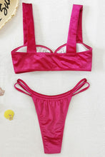 Load image into Gallery viewer, O-Ring High Waisted Pink Two Piece Bikini Swimsuits