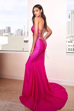 Load image into Gallery viewer, Stunning Pink Sequin Satin Maxi Dress