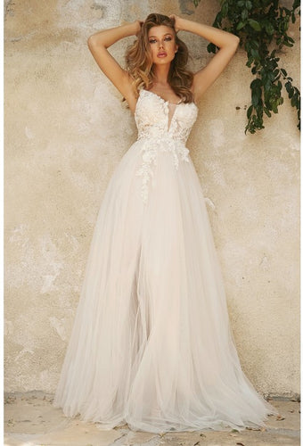 Tulle Goddess Lace Applique Bridal Wedding Dress