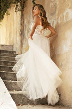 Load image into Gallery viewer, Goddess Layered Off White A-Line Tulle Bridal Gown