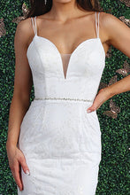 Load image into Gallery viewer, Sweetheart White Neckline Mermaid Dress