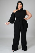 Load image into Gallery viewer, White Plus Size Off Shoulder Jumpsuit