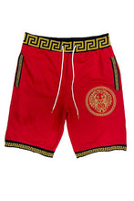 Load image into Gallery viewer, Black Men&#39;s Black and Gold Detail Shorts