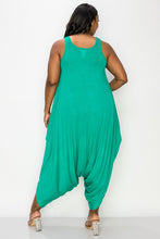 Load image into Gallery viewer, Plus Size Classic Black Sleeveless Harem Wide Leg Jumpsuit