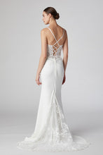 Load image into Gallery viewer, Crystal Lace Sleeveless Off White Illusion Top Wedding Gown