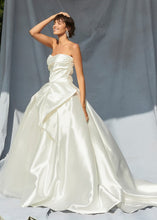 Load image into Gallery viewer, Mikado Draped Satin Sweetheart Strapless Wedding Dress