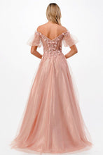 Load image into Gallery viewer, Luxury Sweet Heart Champagne Off Shoulder Puff Gown