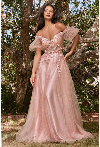 Luxury Sweet Heart Blush Off Shoulder Puff Gown