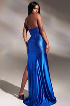 Load image into Gallery viewer, Ice Blue Sweetheart Style Corset Strapless Mesh Mermaid Gown