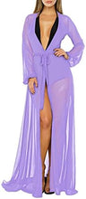 Load image into Gallery viewer, Summer White Chiffon Long Sleeve Maxi Swimsuit Cover Up