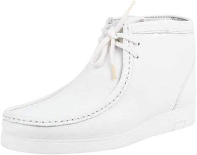 Men's Genuine Leather White Moccasin Style Boots