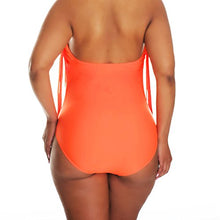 Load image into Gallery viewer, Plus Size Black Fringe Sleeveless One Piece Swimsuit