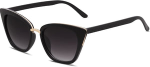 Cat Eye Black Designer UV400 Protection Sunglasses