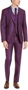 Men's Purple High Society Tuxedo Blazer 3pc Suit Set