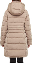 Load image into Gallery viewer, Winter Ice Coffee Faux Fur Lined Hood Long Puffer Jacket