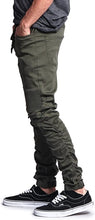 Load image into Gallery viewer, Drop Crotch Olive Biker Twill Men&#39;s Jogger Pants