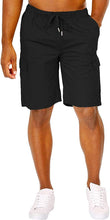 Load image into Gallery viewer, Classic Loose Fit Black Multi Pockets Men&#39;s Cargo Shorts