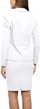 Load image into Gallery viewer, Formal White 2pc Blazer Jacket and Pencil Skirt Set