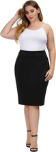 Load image into Gallery viewer, White Plus Size Stretch Bodycon High Waist  Pencil Skirt
