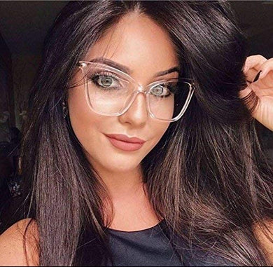 Antonia Clear Cat Eye Metal Lens Eyeglasses